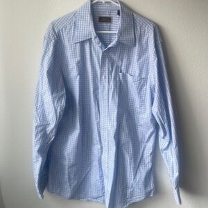 James Tattersall shirt dress shirt men’s button up size XL